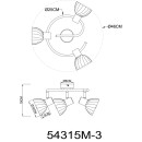 Globo ZACHERY 54315M-3 Spot-Deckenleuchte E14