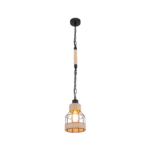Globo 15674H Deckenleuchte Halia 1x60W | E27 - schwarz, natürlich