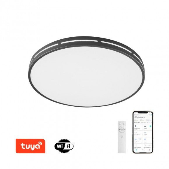 Immax NEO LITE 07145-B42 LED-Deckenleuchte Vistas 1x24W | 1680lm | 2700-6500K - Dimmable, Fernbedienung, WiFi, schwarz