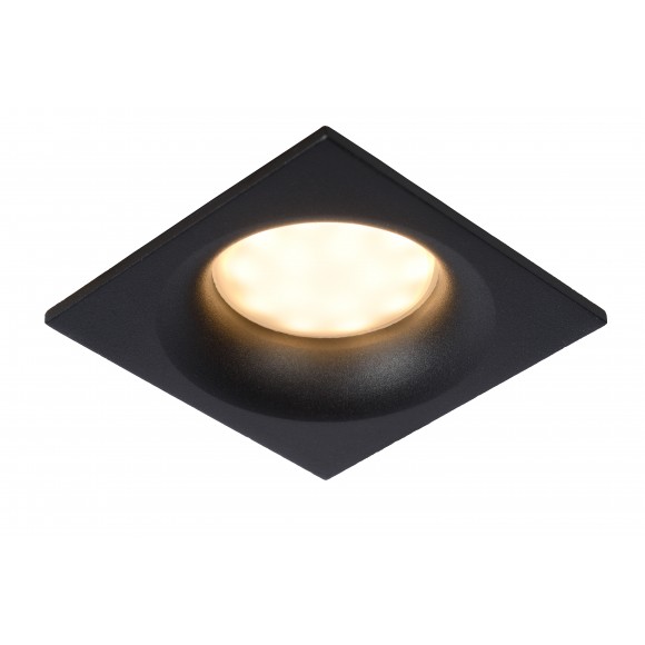Lucide 09924/01/30 fleck Leuchte Ziva 1x5w | Gu10 | IP44 - Badezimmerleuchte, schwarz, quadratisch