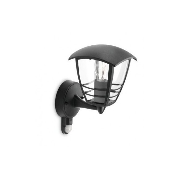 Philips 15388/30/16 Außenwandleuchte mit Bewegungssensor Creek 1x60W | E27 | 2700K | IP44