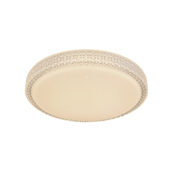 Globo 41749-22 LED Deckenleuchte Ovi 1x22W | 1600lm | 2700-4200-6500K - funkelnder Effekt, dimmbar, weiß, opal