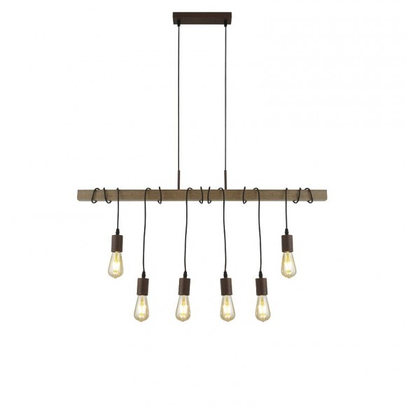 Searchlight 4876-6BR Barn Hängeleuchte E27 6 x 60W