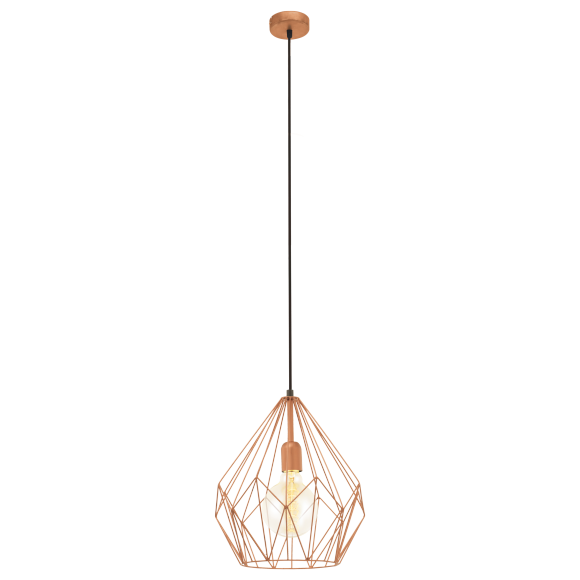 Eglo VINTAGE 49258 Pendelleuchte CARLTON Kupfer 1X60W