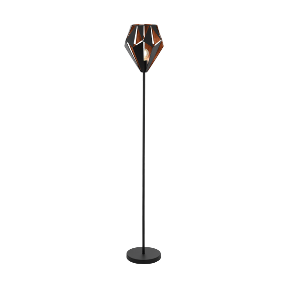 Eglo Vintage 49994 Stehlampe CARLTON 1 schwarz 1xE27