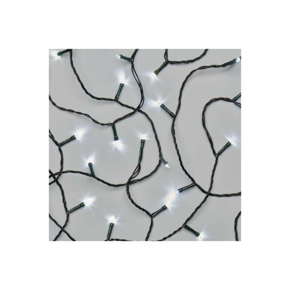 Emos D4AC05 Weihnachtskette Classic 24m 240 LED | 6w | IP44 - Timer, kaltweiß, grün