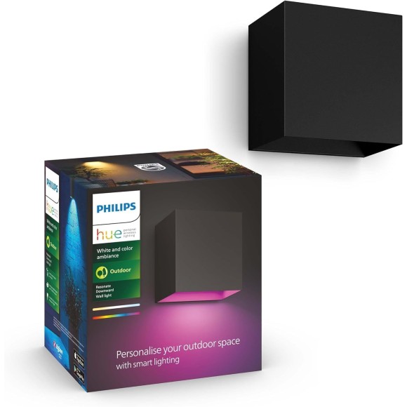 Philips Hue  8719514466777 LED Wandleuchte Resonate  | 8W integrierte LED-Quelle | 590lm | 2200-6500+RGBK