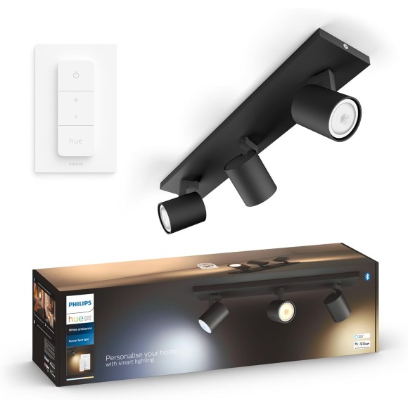 Philips Hue  8720169320413 LED Spot-Deckenleuchte Runner  | 3x4,2W GU10 | 3x400lm | 2200-6500K
