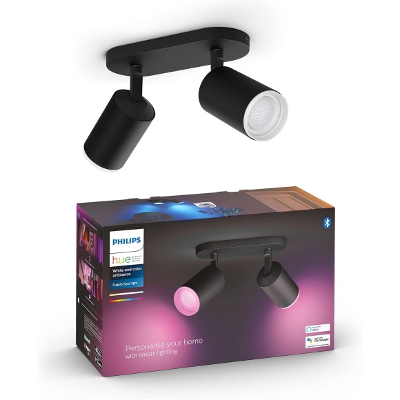 Philips 8720169319271 Spot-Deckenleuchte Fugato | 2x4,2W GU10 | 2000-6500, RGBK