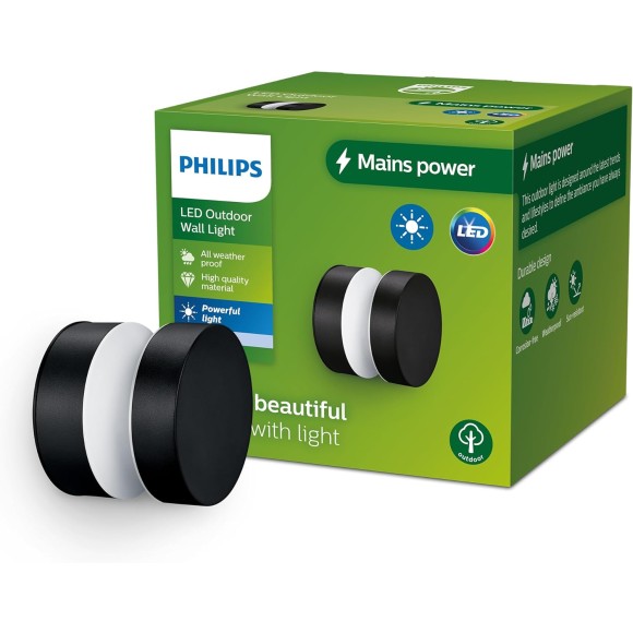 Philips 8720169266650 LED Außenwandleuchte Laven | 6W integrierte LED-Quelle | 750lm | 4000K