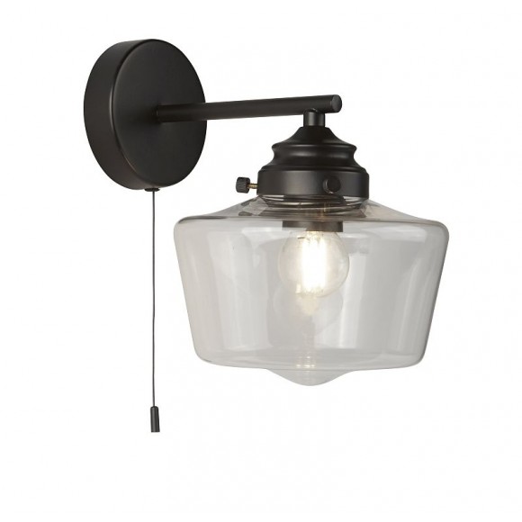 Searchlight 8708-1BK School House Wandleuchte E27 1 x 40W
