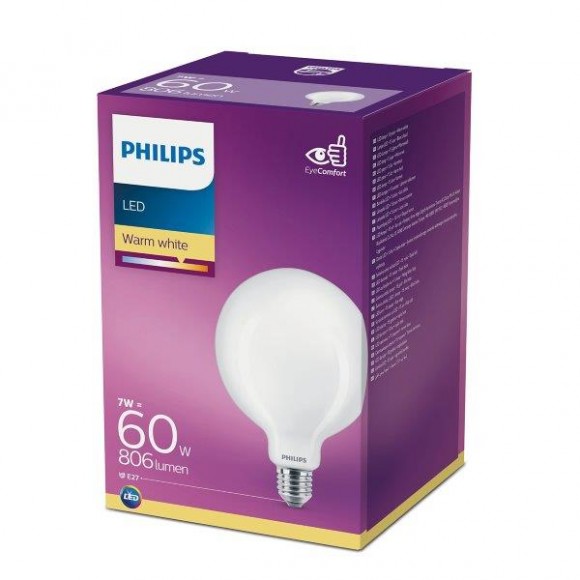 Philips 8718699648176 LED Lampe Classic 1x7W | E27 | 2700K - EYECOMFORT