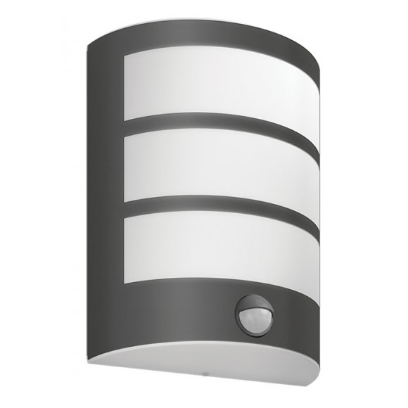 Philips 8719514417656 LED Außen Wandleuchte mit Sensor Python 1x6w | 500lm | 4000k | IP44 - Anthrazit