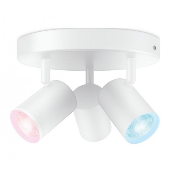 WiZ Colors 8719514554511 IMAGEO Deckeneinbaustrahler 3xGU10 | 3x5W | 345lm | 2200-6500K | RGB - weiß