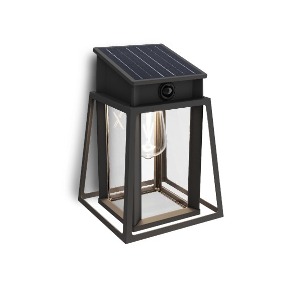 Philips 8720169361881 LED solar Außenwandleuchte Lysin | 3,2W integrierte LED-Quelle | 500lm | 4000K