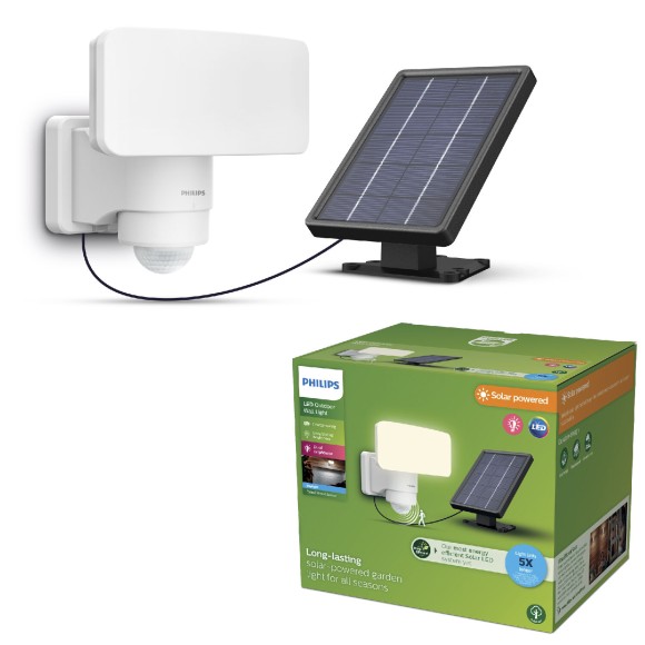 Philips 8720169362161 LED solar Strahler Tylus  | 6W integrierte LED-Quelle | 50lm | 3000K