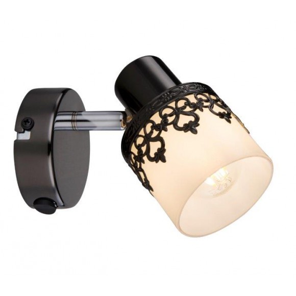 Rabalux 5341 Wandleuchte Lacey 1x40W | E14 | IP20 - schwarz, weiß, chrom