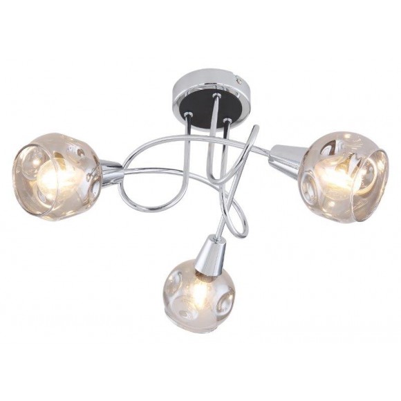 Rabalux 5348 Deckenleuchte Tamara 3x40w | E14 - Chrom, Rauchglas