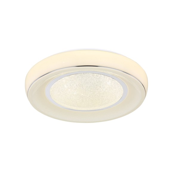 Globo 483110-24 LED Deckenleuchte Mickey 1x24W | 1700lm | 3000-6000K - dimmbar, Nachtmodus, Glitzereffekt, Memoryfunktion, weiß, opal