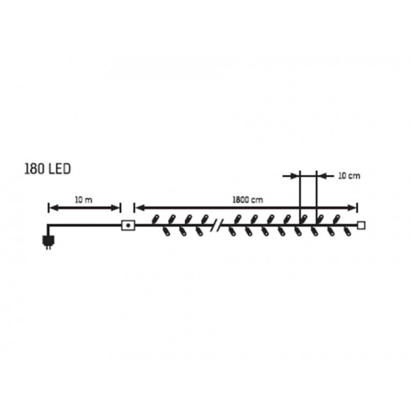 LED warmweiß Weihnachtslichterkette Schaltuhr 32445 - Länge 18 m, IP44 Innen- und Außenbereich