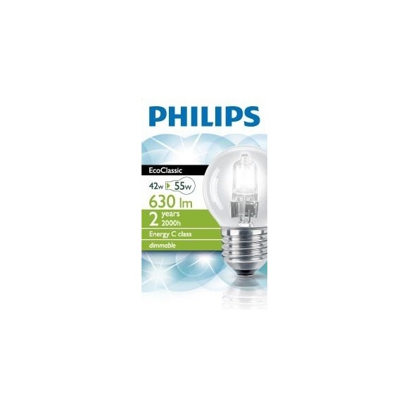 Halogen Leuchtmittel Classic 42W E27 230V P45 CL 1CT/20