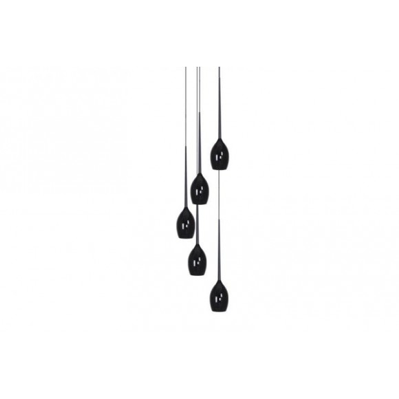 Azzardo AZ0312 Pendelleuchte Izza 5 5x50W | E14 | IP20 - schwarz