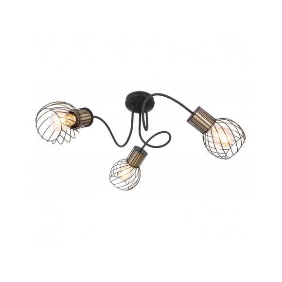 Globo 54013-3 Deckenleuchte Argusto 3x40W | E27 - schwarz