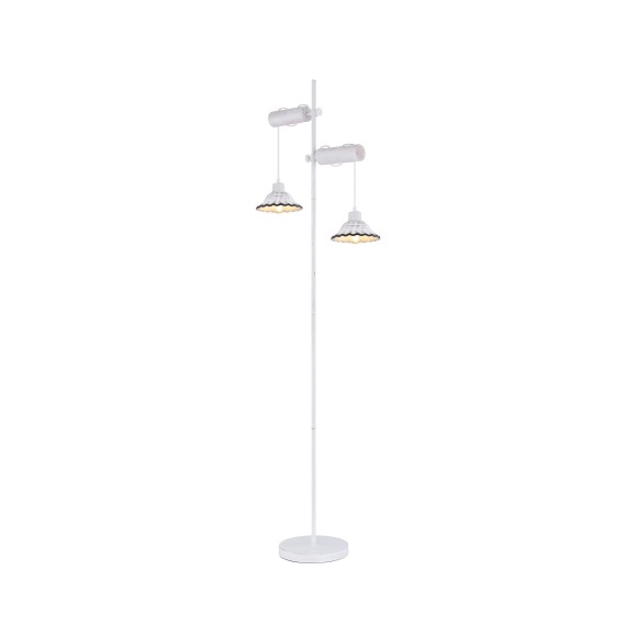 Globo 54050-2S Stehleuchte Jowita 2x40W | E27 - weiß, schwarz