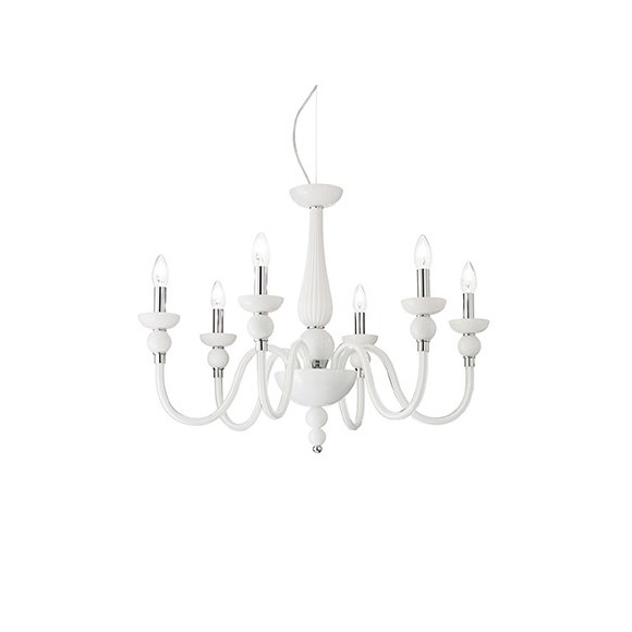 Ideal Lux 113661 Pendelleuchte Doge 9x40W| E14 - weiß