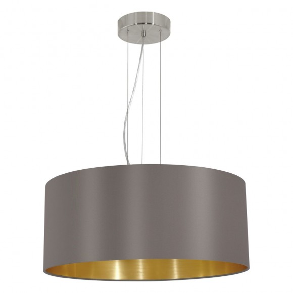 Eglo 31608 MASERLO Textilien Hängelampe 3X60W Cappuccino / gold