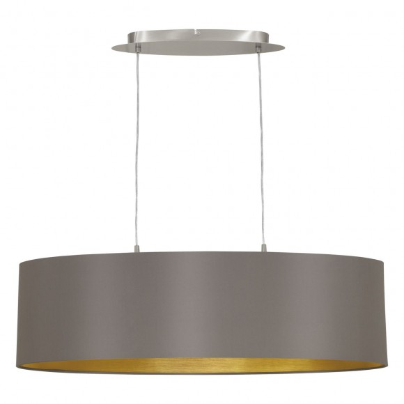 Eglo 31614 MASERLO Textilien Hängelampe 2x60W Cappuccino / gold