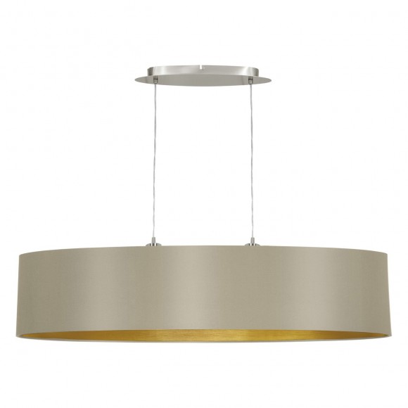 Eglo 31618 MASERLO Textilien Hängeleuchte 2x60W Kamel / gold