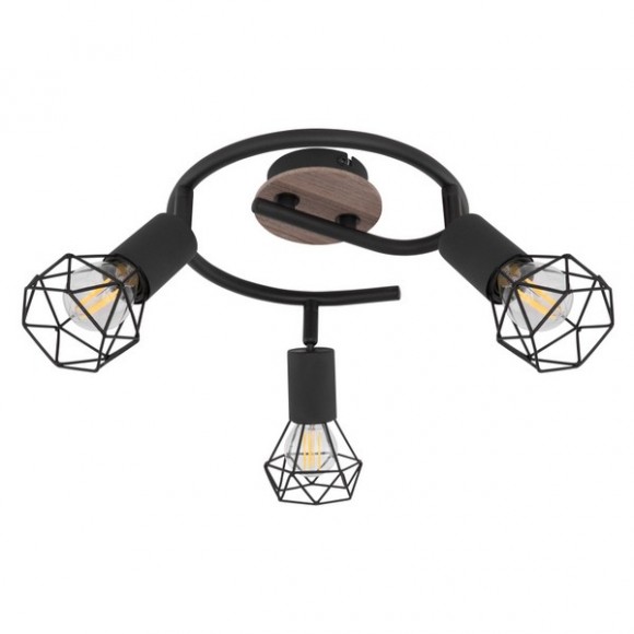 Globo 54802S-3H Deckenleuchte Xara I 3x40W | E14 - schwarz, braun