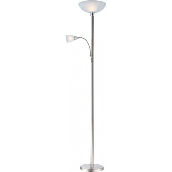 Globo 58931LED LED Stehleuchte Blade 1x8W | 700lm | 3000K - Nickel, weiß