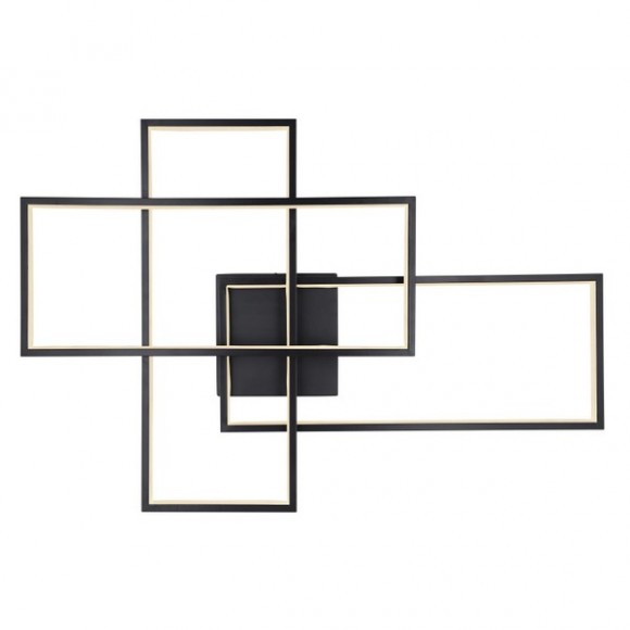 Globo 67227-40BSH LED Deckenleuchte Gabriel 1x40W | 1400lm | 3000-6000K - smart, dimmbar, Nachtmodus, Memory-Funktion, Fernbedienung, schwarz, opal