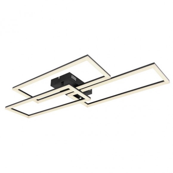 Globo 67247-58 LED Deckenleuchte Tiny1x58W | 4300lm | 2700-6000K- Fernbedienung, dimmbar, Memoryfunktion, Nachtmodus, schwarz, opal