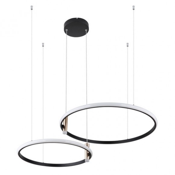 Globo 67300H LED-Deckenleuchte Coco 1x55W | 2200lm | 2700-6000K - dimmbar, Fernbedienung, Memoryfunktion, Nachtmodus, Schwarz, Gold, Opal