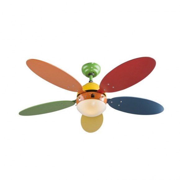 Globo 03180 Deckenleuchte mit Ventilator Wade 1x60W | E14 - Zugschalter mit Kette