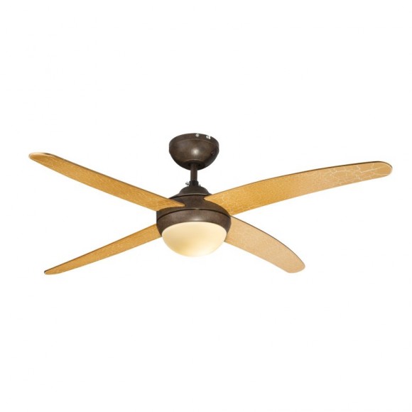 Globo 03385G Deckenleuchte mit Ventilator Lizz 1x60W | E14 - mit Fernbedienung, Holzimitat