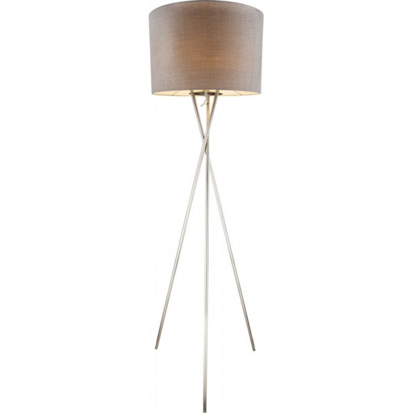 Globo 15185S1 Stehleuchte Paco 1x60W| E27 - grau, matt, Nickel