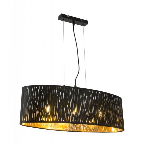 Globo 15264H2 Pendelleuchte Tuxon 3x60W | E27 - schwarz, gold
