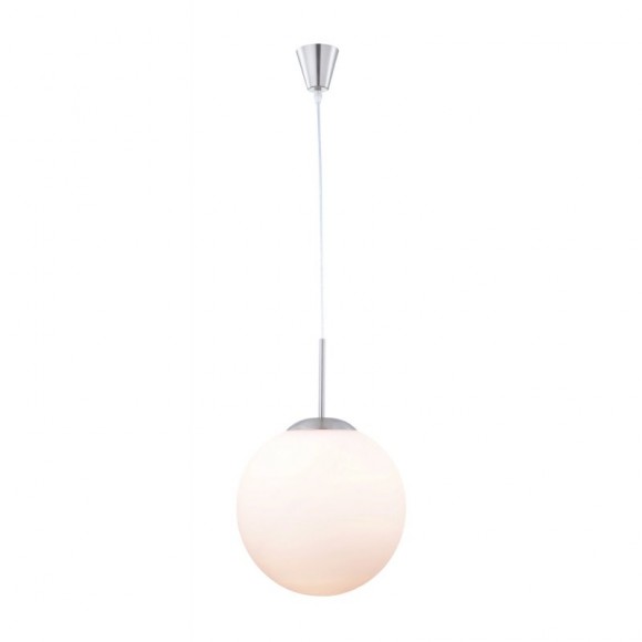 Globo 1581 Pendelleuchte Balla 1x60W | E27 - Opal, matt Nickel