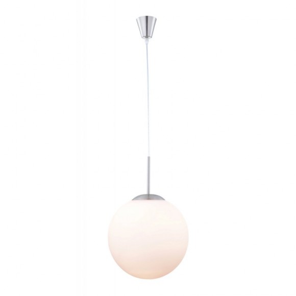 Globo 1582 Pendelleuchte Balla 1x60W | E27 - Opal, matt Nickel