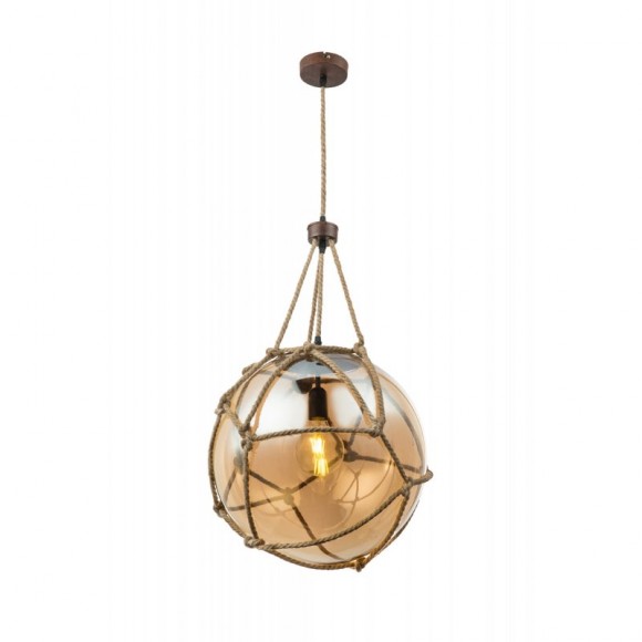 Globo 15859H2 Pendelleuchte Tiko 1x60W | E27 - Rost, braun