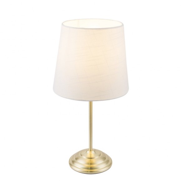 Globo 21001 Tischlampe Jarome 1x40W | E14 - Touch-Schalter, Messing, weiß