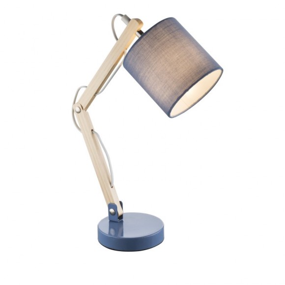 Globo 21514 Tischlampe Mattis 1x25W | E14- blau, hellholz