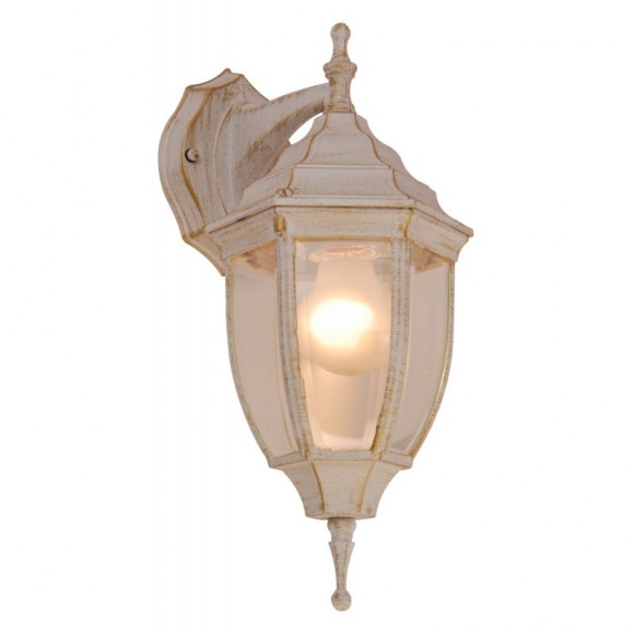 Globo 31721 Außenwandleuchte Nyx I 1x60W | E27 | IP44 - weiß, gold