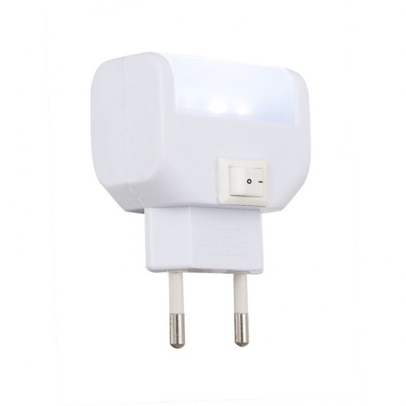 Globo 31908 LED Steckdosenleuchte Chaser 4x0,24W | 21lm | 6400K - Schalter auf dem Körper, weiß