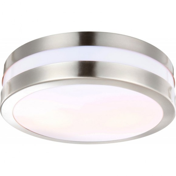 Globo 32209 Außen-Deckenleuchte Creek 1x20W | E27 LED | IP44 - Edelstahl, opal