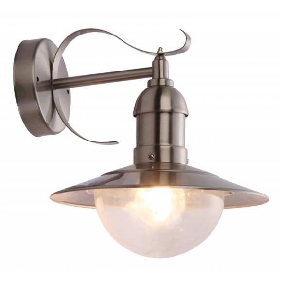Globo 3270 Außenwandleuchte Mixed 1x60W | E27 | IP44 - Edelstahl, Glas